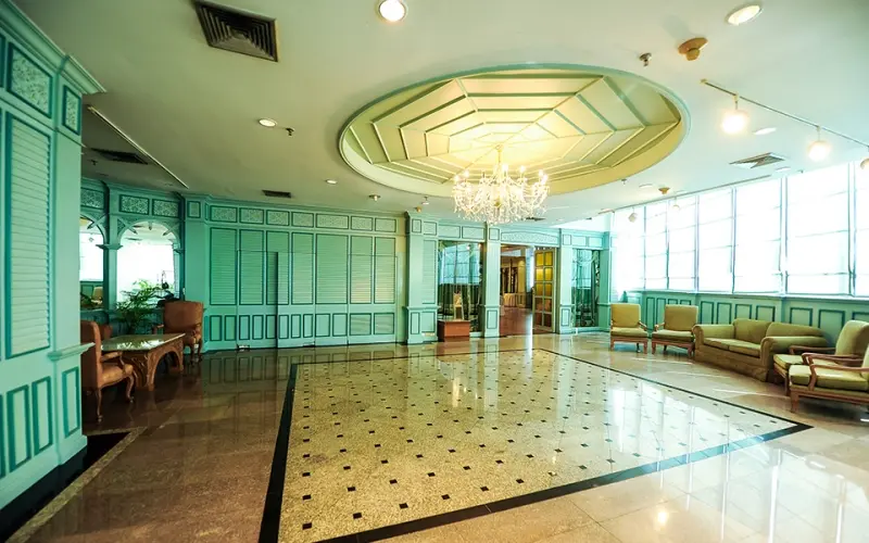 ห้องวิมานทองห้องจัดเลี้ยง โรงแรมจัดงานแต่งงาน  | โรงแรมมณเฑียร ริเวอร์ไซด์ กรุงเทพ แถว พระราม 3 ระดับ 5 ดาว ติดแม่น้ำเจ้าพระยา  